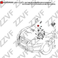 Датчик положения дроссельной заслонки toyota avensis (03-06)  rav4 (00-05)
