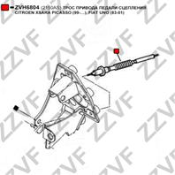 Трос привода педали сцепления citroen xsara picasso (99-…)  fiat uno (83-01) Трос привода педали сцепления citroen xsara picasso (99-…)  fiat uno (83-01)