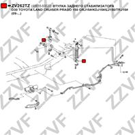 ВТУЛКА ЗАДНЕГО СТАБИЛИЗАТОРА D30 TOYOTA LAND CRUISER PRADO 150 GRJ15/KDJ15/LJ150/TRJ15 (09-...)