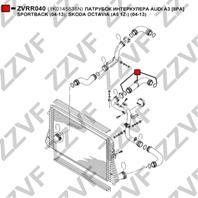 ПАТРУБОК ИНТЕРКУЛЕРА AUDI A3 [8PA] SPORTBACK (04-13)  SKODA OCTAVIA (A5 1Z-) (04-13)