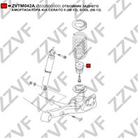 ОТБОЙНИК ЗАДНЕГО АМОРТИЗАТОРА KIA CERATO II (08-13)  SOUL (08-13)
