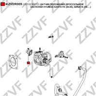 Датчик положения дроссельной заслонки hyundai santa fe (00-05)  sonata (05-…)