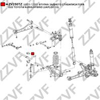ВТУЛКА ЗАДНЕГО СТАБИЛИЗАТОРА D22 TOYOTA AURIS/HYBRID (UKP) (07-12)