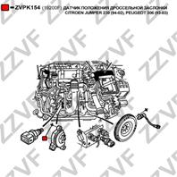 ДАТЧИК ПОЛОЖЕНИЯ ДРОССЕЛЬНОЙ ЗАСЛОНКИ CITROEN JUMPER 230 (94-02)  PEUGEOT 306 (9