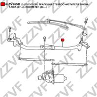 Трапеция стеклоочистителя skoda fabia (07-...)  roomster (06-...)