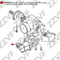 Клапан холостого хода mazda 323 (bj) (98-02)  mpv ii (lw) (99-06)