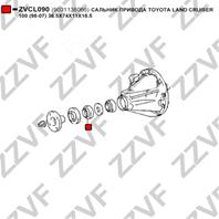 Сальник привода toyota land cruiser 100 (98-07) 36.5x74x11x18.5