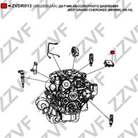 Датчик абсолютного давления jeep grand cherokee (wh/wk) (05-10)