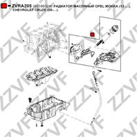 Радиатор масляный opel mokka (13-…)  chevrolet cruze (09-…)