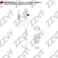Отбойник заднего амортизатора hyundai getz (02-11)
