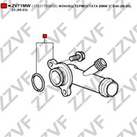 ФЛАНЕЦ ТЕРМОСТАТА BMW 3 E46 (98-05)  Z3 (95-03)