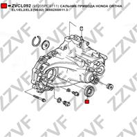 САЛЬНИК ПРИВОДА HONDA ORTHIA EL1/EL2/EL3 (96-02) 38X62X8X11.3