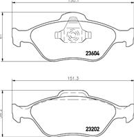 Колодки тормозные 23604 ford fiesta 1.3-1.6/1.4tdci/1.8di 00&gt