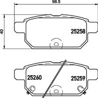 Колодки тормозные дисковые задние 8DB355015871 от фирмы HELLA