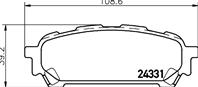 Колодки тормозные дисковые задние 8DB355012311 от фирмы HELLA