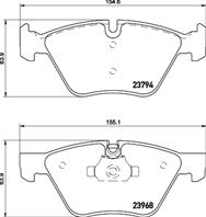Колодки тормозные BMW E90/E60 1.8-3.0 03- передние