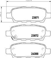 Колодки торм.зад. NISSAN Murano 3.5 4X4 03/05-&gt/Qashqai 1.5-2.0/dCi 02/07-&gt/Tiida 1.6/1.8 09/07-&gt/X...