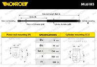 Амортизатор капота VW: PASSAT (362) 10-  PASSAT ALLTRACK (365) 12-  PASSAT Variant (365) 10-