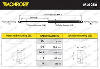(EN) Gas spring (en) trunk lid Левая/Правая максимальная длина: 368мм, ход:138мм OPEL CASCADA 03.13-