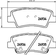 Колодки тормозные HYUNDAI SOLARIS 10-/SONATA V (NF) 05-/KIA SOUL 09- задние