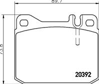 Комплект тормозных колодок  дисковый тормоз