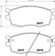Колодки тормозные NAO