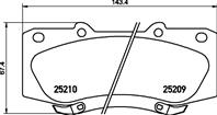 Колодки тормозные TOYOTA HILUX 05- передние