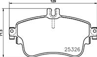 Колодки тормозные дисковые передние 8DB355019751 от производителя HELLA