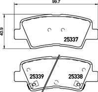 Колодки тормозные NAO