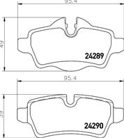 Колодки тормозные bmw mini cooper 1.3-1.6i/1.6d 06&gtзадние