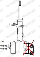 Амортизатор передний газовый V4505 от фирмы MONROE