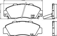 Колодки тормозные HONDA ACCORD 91-98/CR-V 95-02 передние