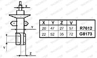 Амортизатор передний газовый G8173 от фирмы MONROE
