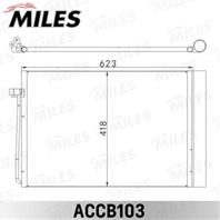 Радиатор кондиционера (паяный) BMW E60/E61/E65 2.0-6.0 01- ACCB103