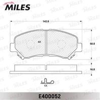 Колодки тормозные (Новая смесь) NISSAN QASHQAI 1.6/2.0 07-/X-TRAIL 07- передние  E400052