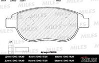 MILES E100115 Колодки тормозные CITROEN C4/BERLINGO/FIAT DOBLO/PEUGEOT 307/PARTNER передние