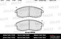 Колодки тормозные дисковые передние E100150 от фирмы MILES