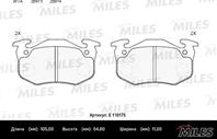 MILES E110175 Колодки тормозные CITROEN XSARA 97-05/PEUGEOT 206/RENAULT MEGANE I/CLIO I задние