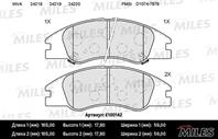 MILES E100142 Колодки тормозные KIA CERATO 04- передние