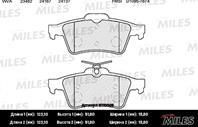 Колодки тормозные дисковые задние E110005 от производителя MILES