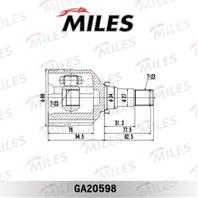 Шрус toyota carina t170/t190/corolla vi-viii e90-e110 1.3-2.0 83-02 нар. +abs ga20598