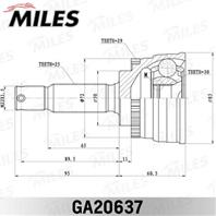 ШРУС ELANTRA XD ABS нар. GA20637