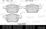 MILES E100031 Колодки тормозные AUDI A3 97&gt01 R15/VOLKSWAGEN G4/SKODA OCTAVIA 98&gt передние