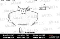 MILES E100128 Колодки тормозные PEUGEOT 306 93-01/405 92-96/IKCO SAMAND передние