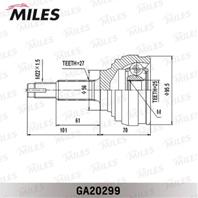 Ga20299 шрус nissan maxima/primera 2.0>3.0 >98 нар. (10013160/211117/0