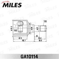 ШРУС TOYOTA PLATZ/VITZ/FUNCARGO/IST 2NZ/2SZ внутр. GA10114