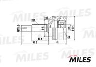 MILES GA20474 ШРУС TOYOTA COROLLA 1.4/1.6 02- нар.