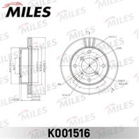 Диск тормозной SUZUKI SWIFT 1.0-1.3 89-01 передний вент.D=231мм. K001516