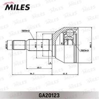 Шрус ford tourneo/transit connect 1.8d 02- нар. (gkn 305358) ga20123