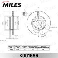 Диск тормозной MAZDA 3 13- передний вент.D=280мм K001696